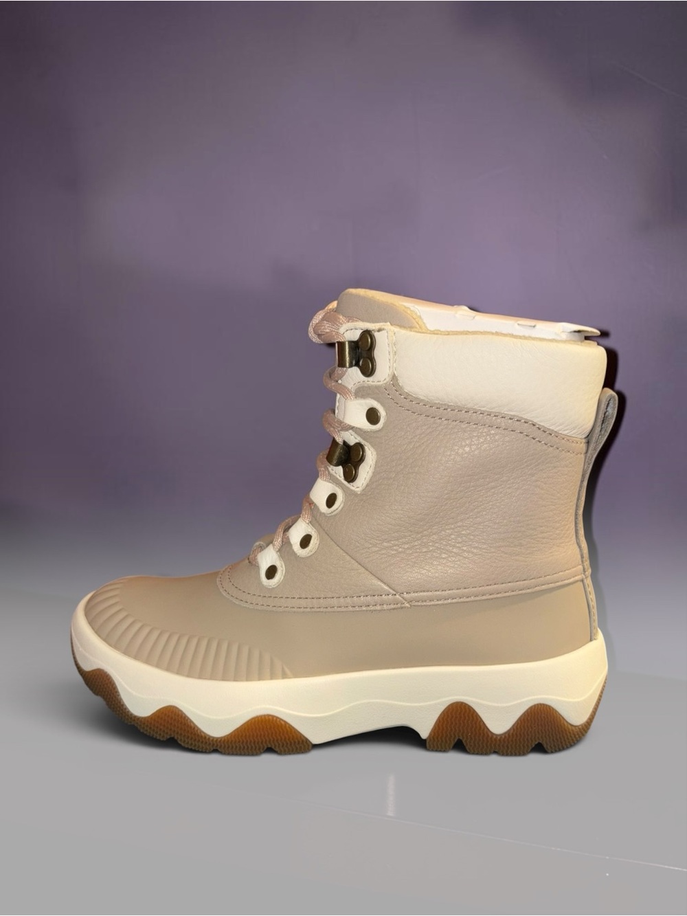 Arcadia Women's Beige Lace-Up Ankle Boot